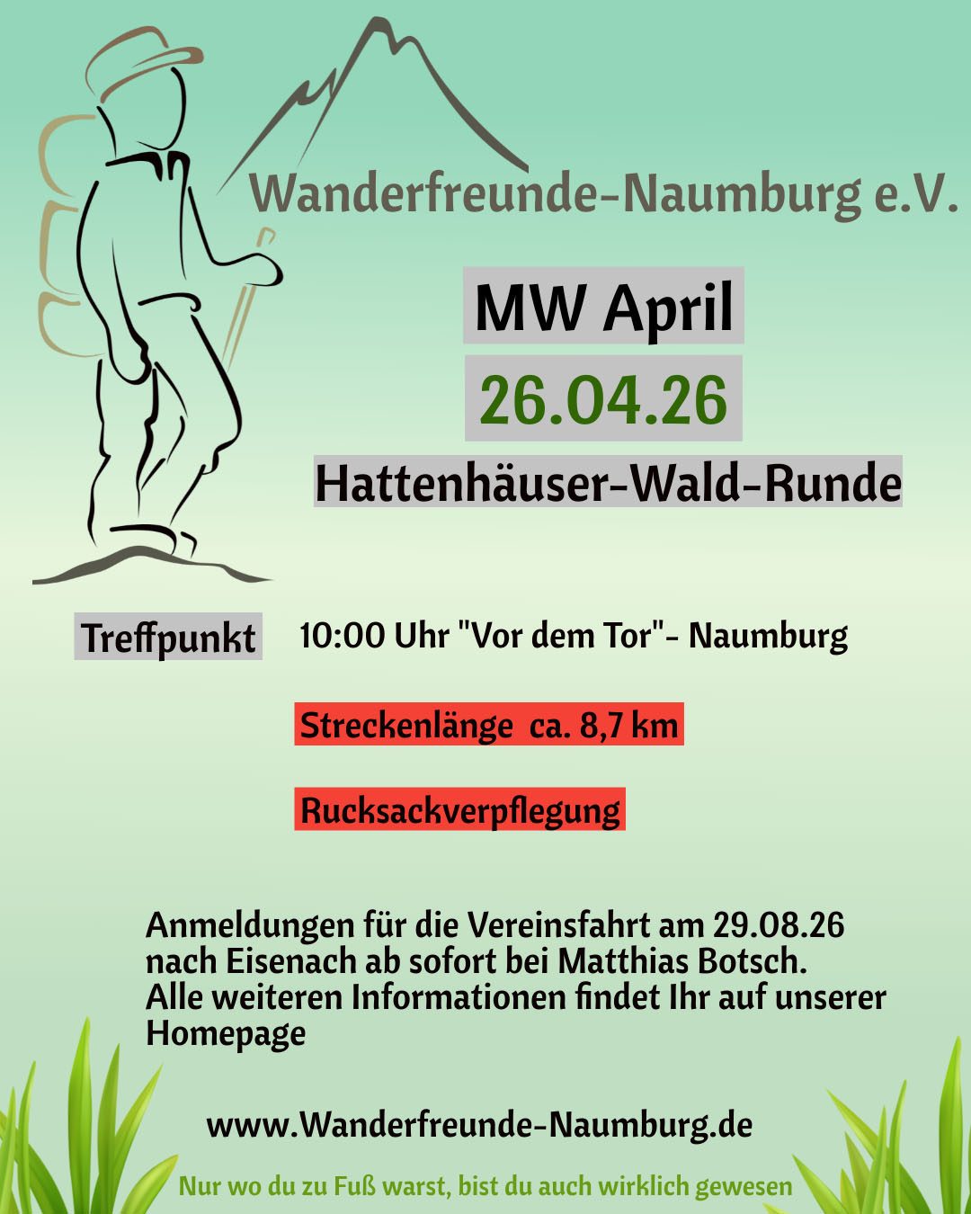 Monatswanderung April 2026 Monatswanderung April 2026